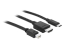Delock Adapter 85830 USB-C, HDMI oder Mini-DP zu HDMI 1.8m