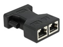 Delock Adapter D-Sub 15 Pin Buchse Gameport D-Sub 15 Pin - 2x RJ-45