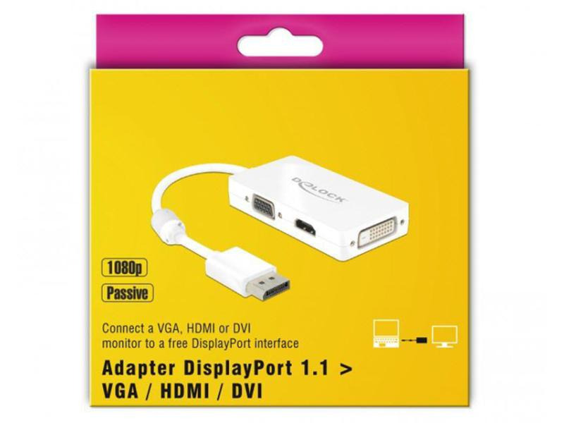 Delock Adapter DisplayPort - HDMI/VGA/DVI-D