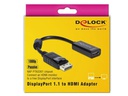 Delock Adapter Displayport - HDMI Schwarz