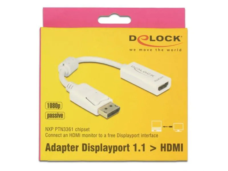 Delock Adapter Displayport - HDMI Weiss