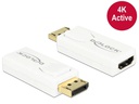 Delock Adapter Displayport - HDMI aktiv, 4K, weiss