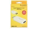 Delock Adapter Displayport - HDMI aktiv, 4K, weiss