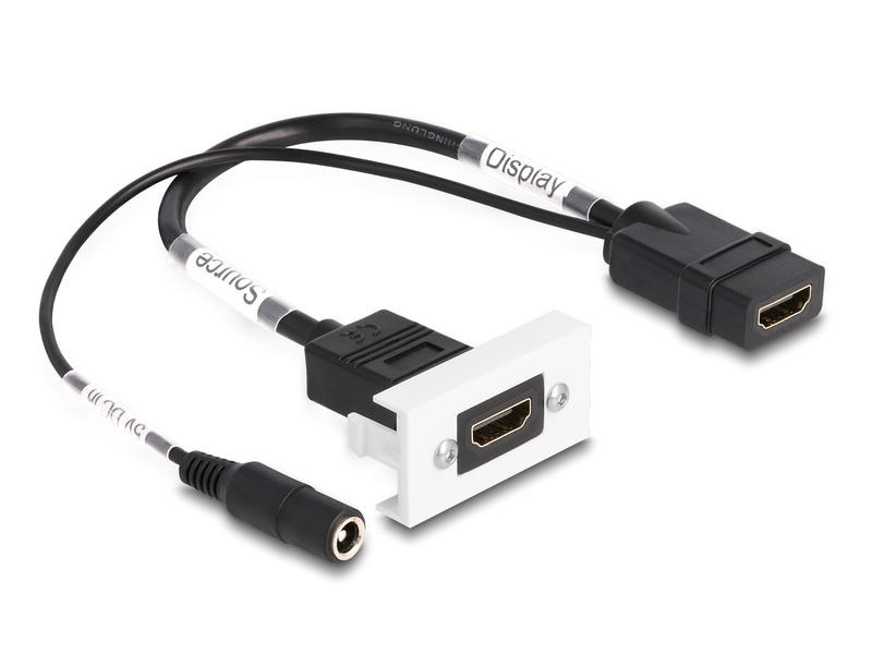 Delock Adapter Easy45 4K60Hz HDMI-A - HDMI-A/Strombuchse