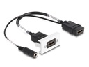 Delock Adapter Easy45 4K60Hz HDMI-A - HDMI-A/Strombuchse
