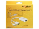 Delock Adapter HDMI - DisplayPort Weiss, 4K, USB-Strom