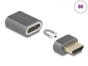 Delock Adapter HDMI - HDMI 8K 60 Hz magnetisch