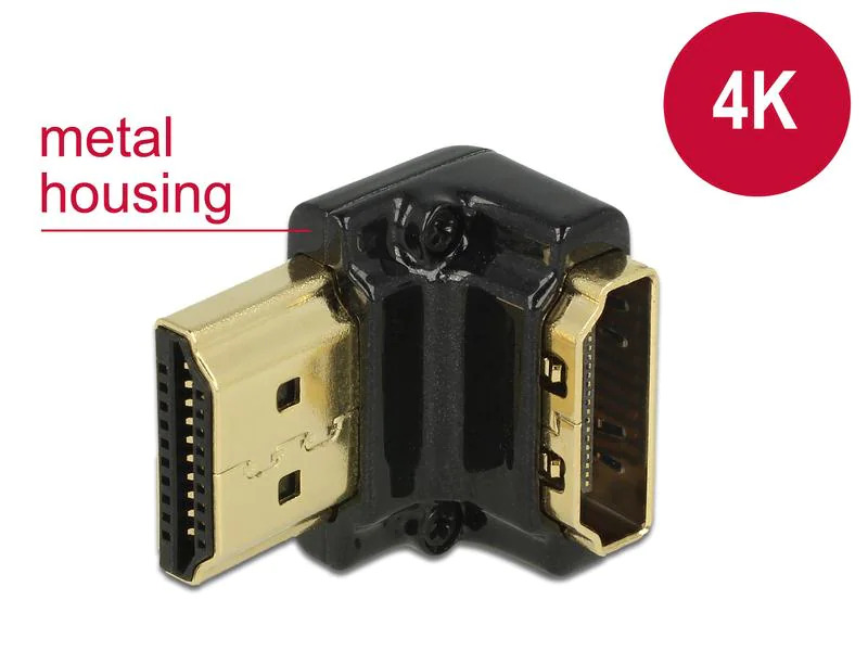 Delock Adapter High Speed Ethernet 4K 90° HDMI-A - HDMI-A