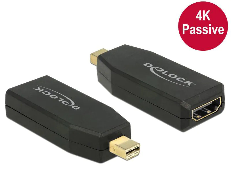 Delock Adapter Mini-Displayport - HDMI passiv, 4K, schwarz