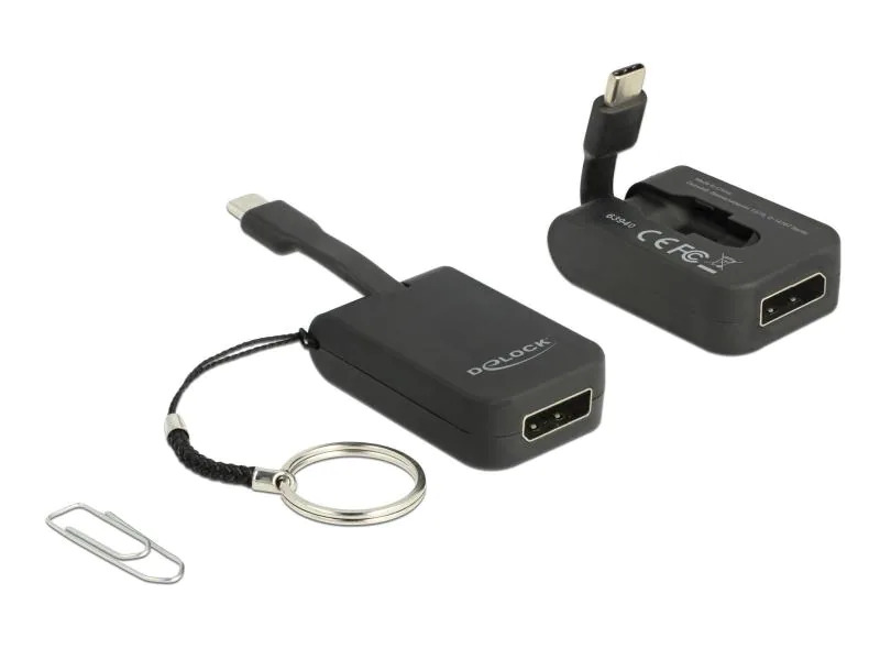 Delock Adapter USB Type-C - DisplayPort 4K, 60 Hz, mit Schlüsselanhänger
