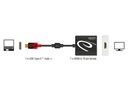 Delock Adapter USB-C - HDMI, 4K, 20 cm Schwarz