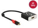 Delock Adapter USB-C - HDMI, 4K, 20 cm Schwarz