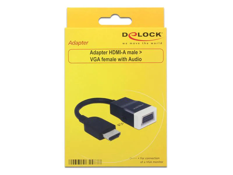 Delock Adapterkabel HDMI - VGA Schwarz