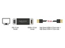 Delock Adapterkabel HDMI, VGA Metalgehäuse, Schwarz