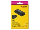 Delock Adapterkabel HDMI, VGA Metalgehäuse, Schwarz