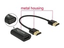 Delock Adapterkabel HDMI, VGA Metalgehäuse, Schwarz