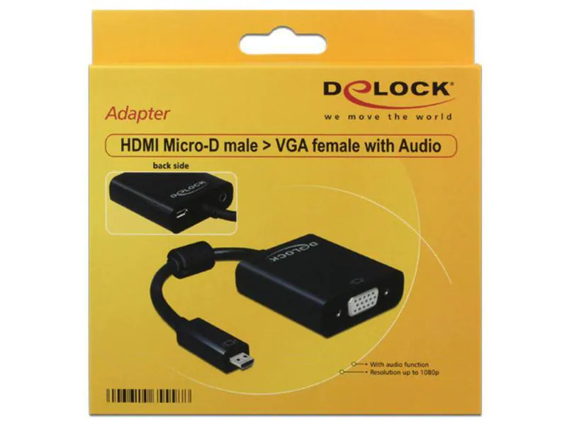 Delock Adapterkabel Micro-HDMI - VGA mit Audio