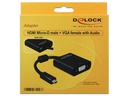 Delock Adapterkabel Micro-HDMI - VGA mit Audio