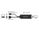 Delock Konverter VGA - HDMI mit Audio, Schwarz