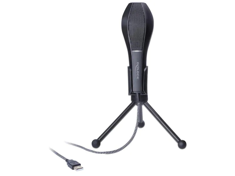 Delock Mikrofon USB Kondensator  mit Tischständer