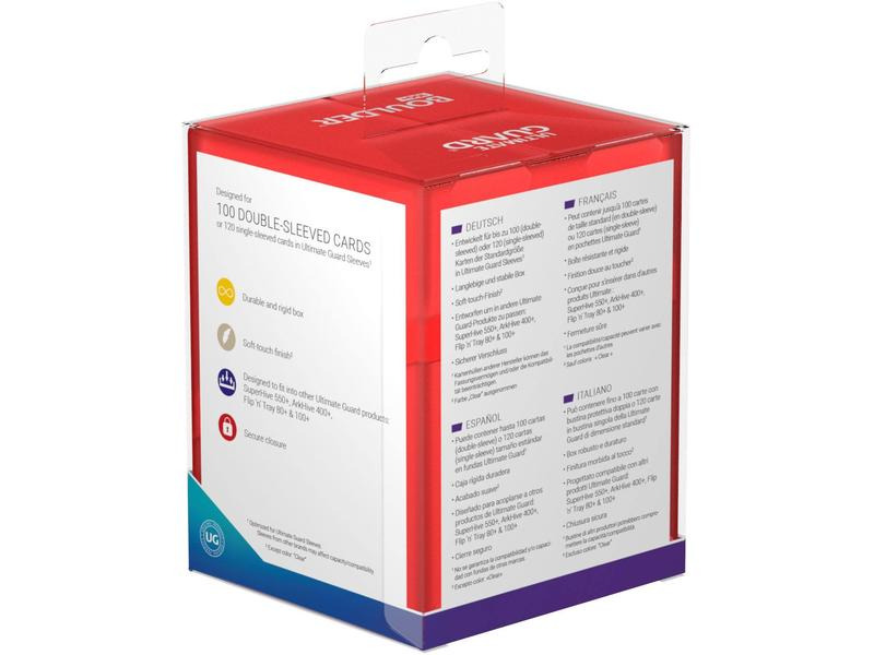 Ultimate Guard Kartenbox Boulder Deck Case Standardgrösse 100+ Ruby