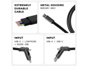 RollingSquare inCharge 6 Max, 6in1, USB-A/-C, Micro-USB, Lightning 1.5 m