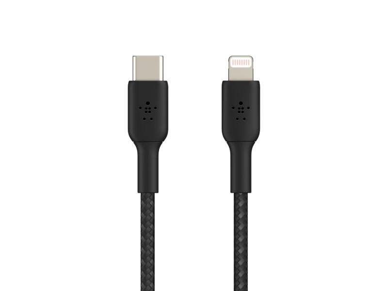 Belkin USB-Ladekabel Braided Boost Charge USB-C - Lightning 1 m