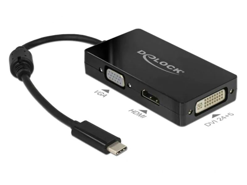 Delock Multiadapter 63925 USB-C - DVI-D/HDMI/VGA