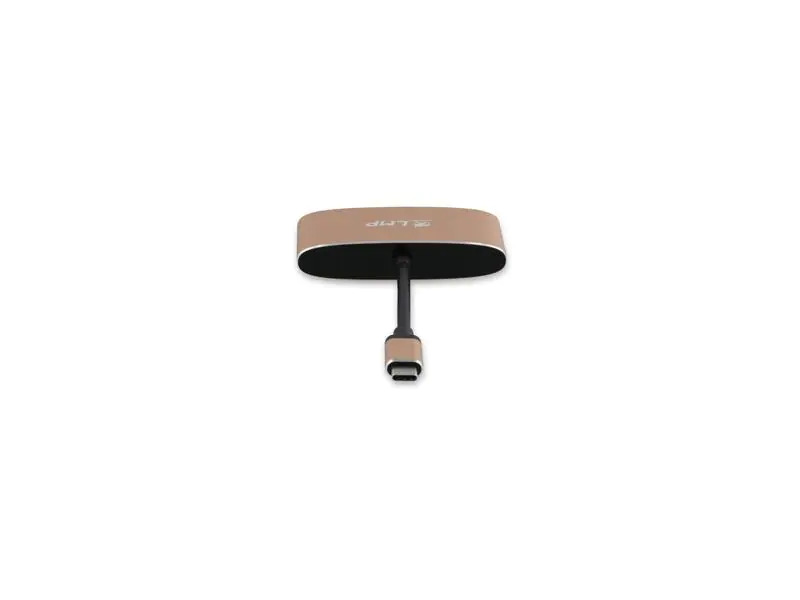 LMP Multiadapter USB Type-C - HDMI/USB 3.0/USB Type-C, Gold