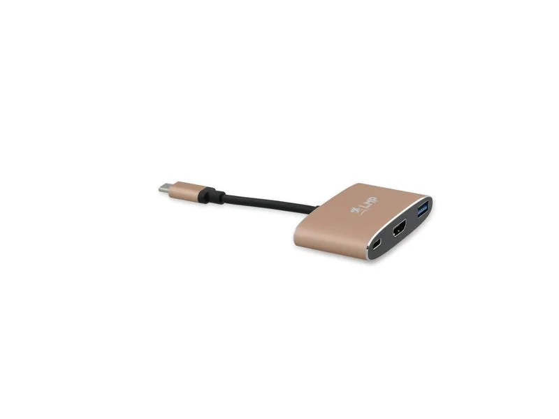 LMP Multiadapter USB Type-C - HDMI/USB 3.0/USB Type-C, Gold