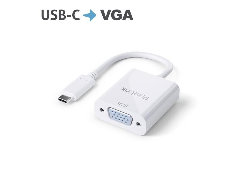 PureLink Adapter IS220 USB Type-C - VGA, Weiss