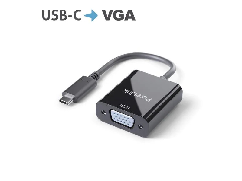 PureLink Adapter IS221 USB Type-C - VGA, Schwarz