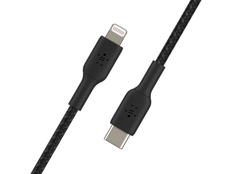 Belkin USB-Ladekabel Braided Boost Charge USB-C - Lightning 1 m