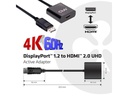 Club 3D Adapter 4K DisplayPort 1.2 - HDMI 2.0