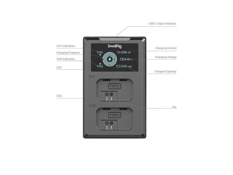 Smallrig Digitalkamera-Akku NP-FW50 Akku und Charger Kit