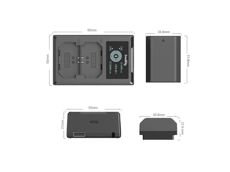 Smallrig Digitalkamera-Akku NP-FZ100 Akku und Charger Kit