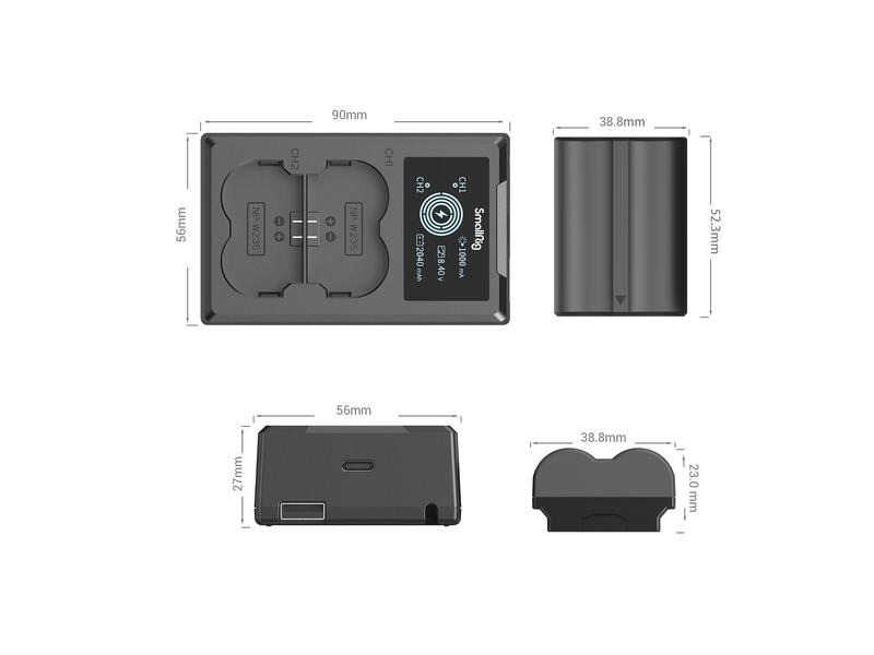 Smallrig Digitalkamera-Akku NP-W235 Akku und Charger Kit