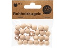lalana Holzperlen 12 mm, 25 Stück