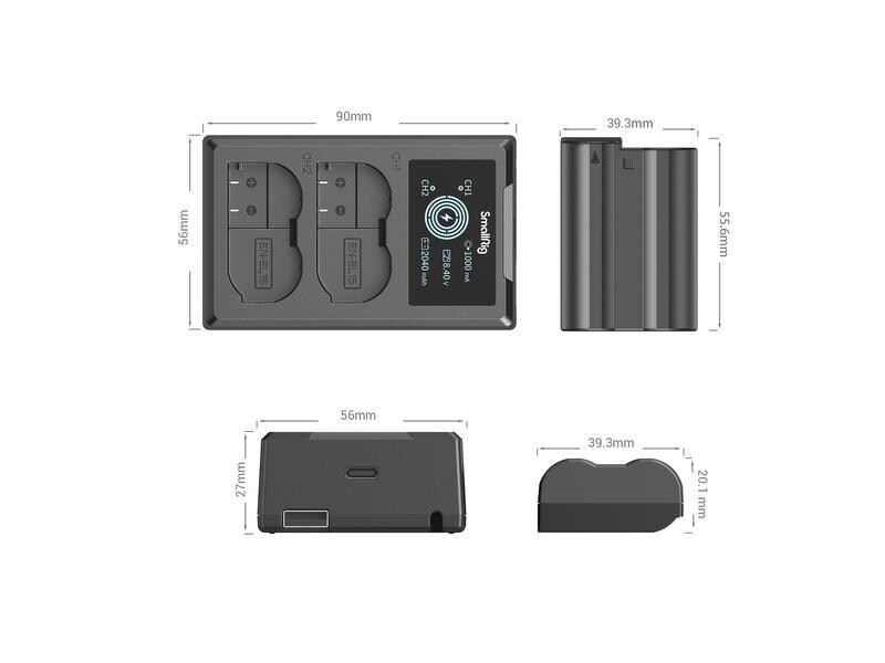Smallrig Digitalkamera-Akku EN-EL15 Akku und Charger Kit