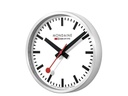 Mondaine Wanduhr Smart stop2go Ø 25 cm, Silber/Weiss