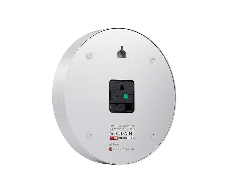 Mondaine Wanduhr Smart stop2go Ø 25 cm, Silber/Weiss