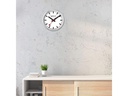 Mondaine Wanduhr Smart stop2go Ø 25 cm, Silber/Weiss