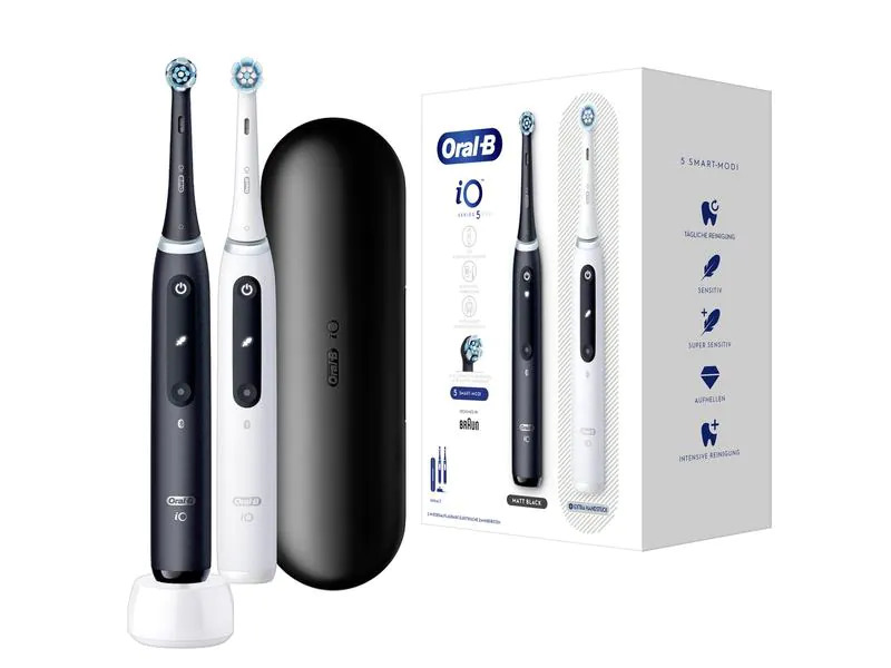 Oral-B Rotationszahnbürste iO Series 5 Schwarz/Weiss