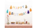 Rico Design Girlande Happy Birthday 3 m, Mehrfarbig