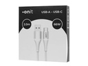 onit USB 2.0-Kabel USB A - USB C 2 m, Weiss