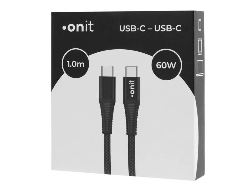 onit USB 3.0-Kabel USB C - USB C 1 m, Schwarz