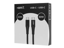 onit USB 3.0-Kabel USB C - USB C 2 m, Schwarz