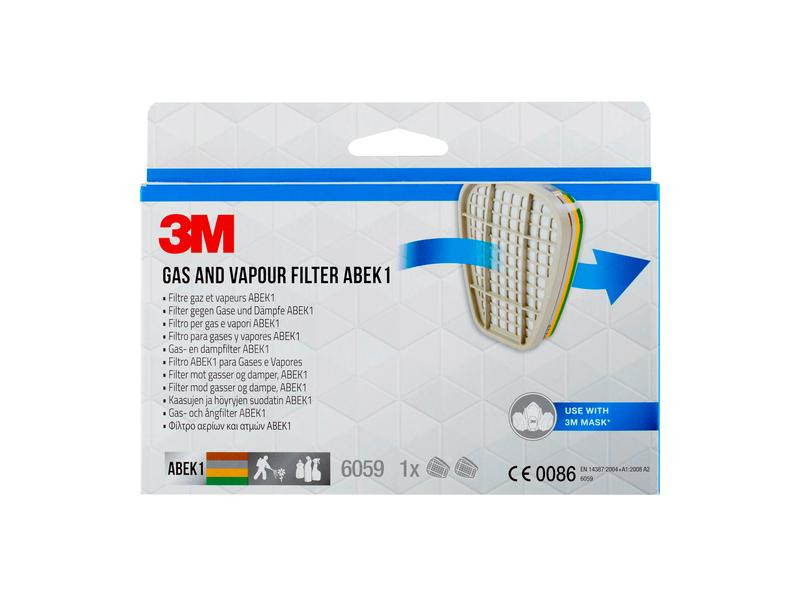 3M Ersatzfilter 6059 ABEK1 für Serie 6000 &amp; 7000, 1 Paar