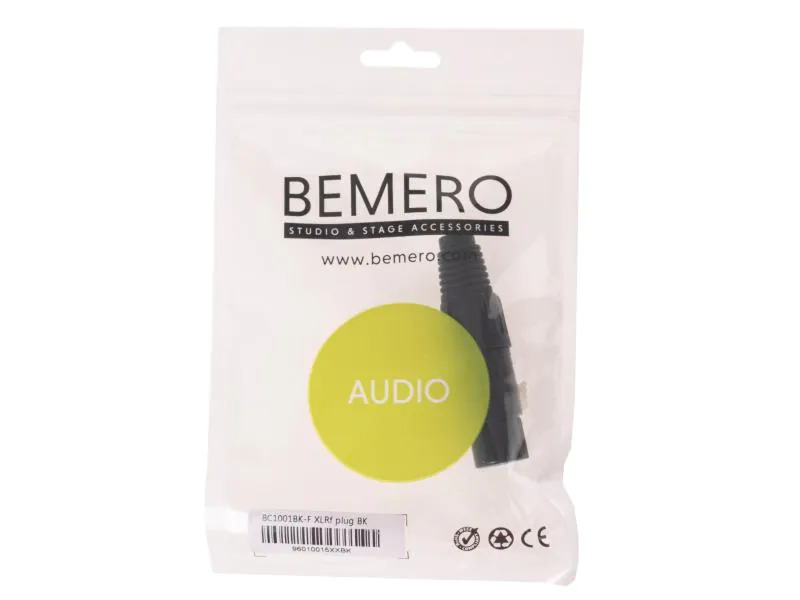 Bemero Stecker BC1001BK-F 3-Pol XLRf female Stecker schwarz