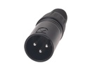 Bemero Stecker BC1001BK-M 3-Pol XLRm male Stecker Schwarz